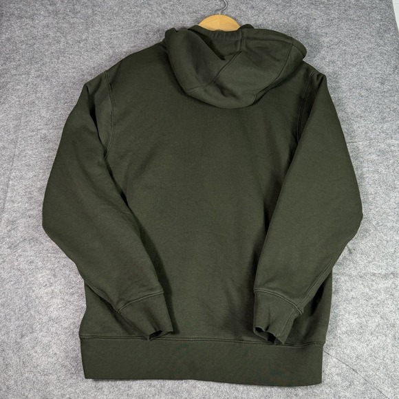 Nike Men's Olive Green Pullover Hoodie Size M Embroidered Swoosh Fleece Sweats - Picture 7 of 7